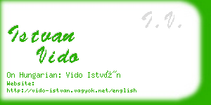 istvan vido business card